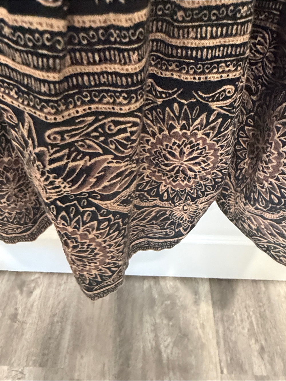 Wonderly Black Maxi Dress with Tan Embroidered Accents - Picture 5 of 5